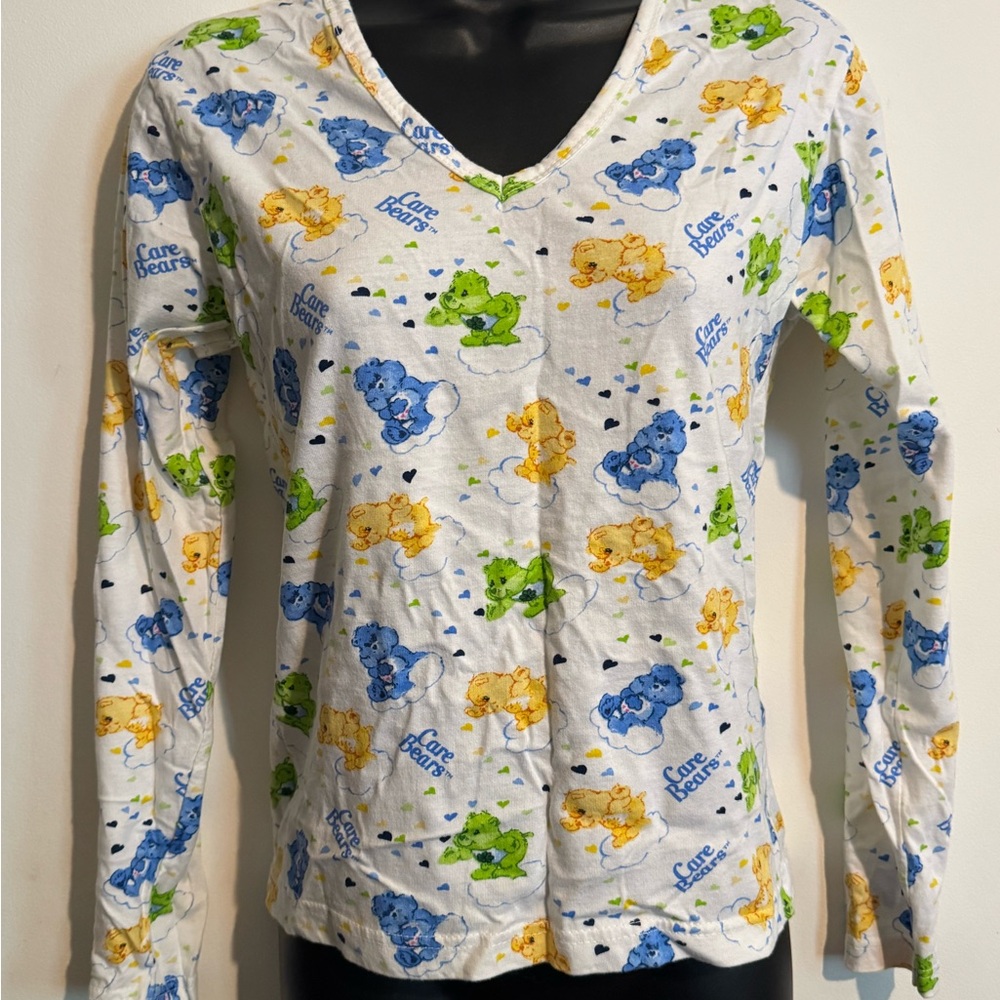 Vintage Care Bears Long Sleeve VNeck Shirt